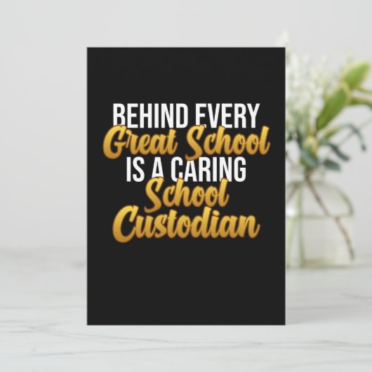 Caretaker Janitor Appreciati Bedankkaart (Staand voorkant)