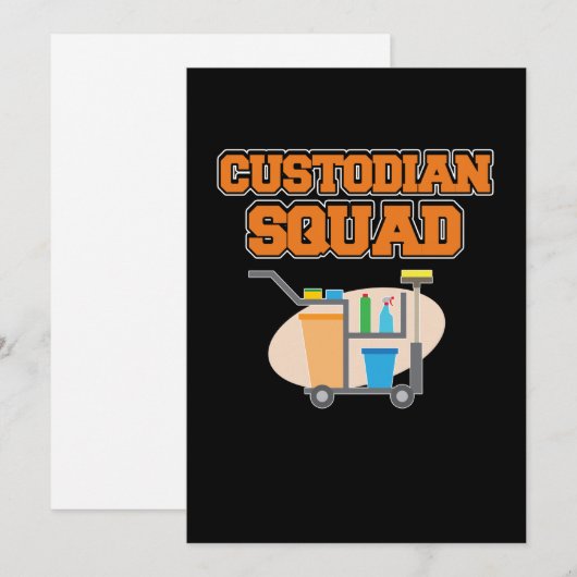 Caretaker Janitor Support G Bedankkaart (Voorkant / Achterkant)