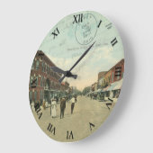 Carey Ohio Post Card Clock - Main Street 1917 Grote Klok (Hoek)