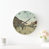 Carey Ohio Post Card Clock - Main Street 1917 Grote Klok (Huis)