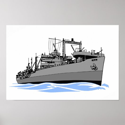 Cargo ship Marine Robin Poster (Voorkant)