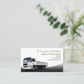 Cargo Truck Haulage Zwart Visitekaartje (Staand voorkant)