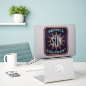 CarGuy 'Eerste Generatie' 8"x8" Sticker (Laptop op bureau)