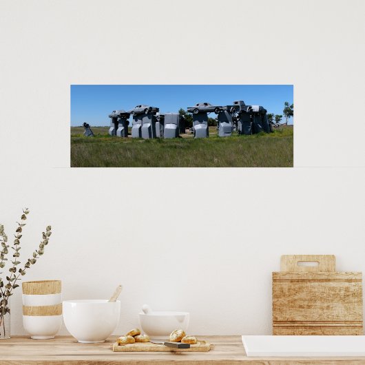 Carhenge, Nebraska Panoramic 1 Poster (Keuken)