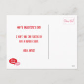 Carhop Retro Drive-In Valentijn Briefkaart (Achterkant)