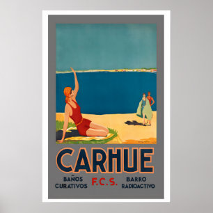 Carhué Argentinië Vintage Reisposter - Ingelijst Poster