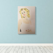 Cari Hand Painted by Mark Elsen Canvas Afdruk (Insitu (Houten vloer))