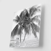Caribbean Beach Bliss 8 #reizen #kunst Vierkante Klok (Hoek)