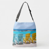 Caribbean Beach Chair Oasis #2 #caribbean #wall Crossbody Tas (Achterkant)