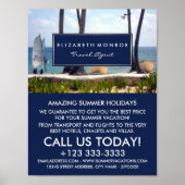 Caribbean Beach, reisbureau Adverteren Poster (Voorkant)