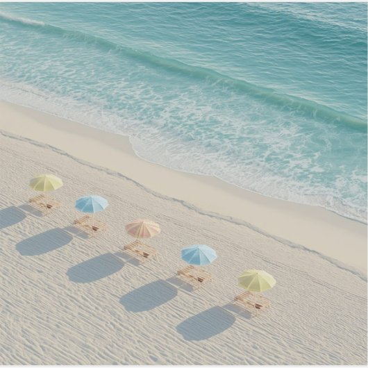 Caribbean beach scene sticker (Voorkant)