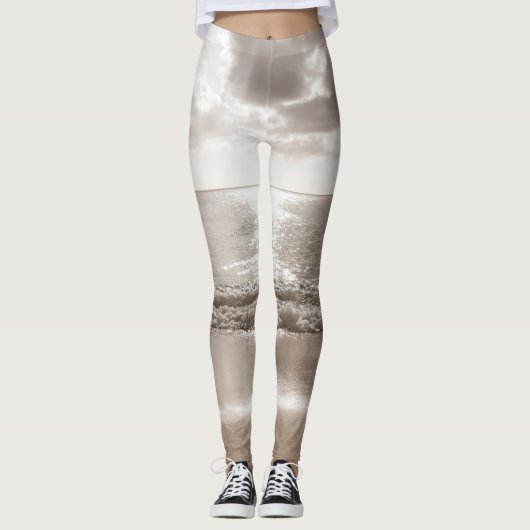 Caribbean Beach Zen Oasis #2 #oceaan #muur #kunst Leggings (Voorkant)