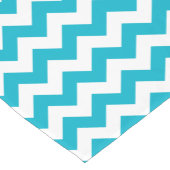 Caribbean Blue Chevron Korte Tafelloper (Hoek)