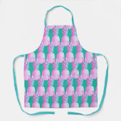 Caribbean Blue Colorful Pineapples  Schort (Voorkant)