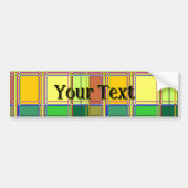Caribbean Colorful Fabric Madras Tartan Bumpersticker (Voorkant)