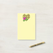 Caribbean Colorful Fabric Madras Tartan Post-it® Notes (Op bureau)