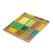 Caribbean Colorful Fabric Madras Tartan Tegeltje (Zijkant)