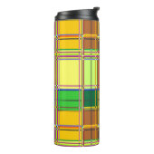 Caribbean Colorful Fabric Madras Tartan Thermosbeker (Gedraaid links)