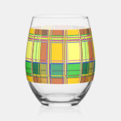 Caribbean Colorful Fabric Madras Tartan Wijnglas Zonder Voet (Links)