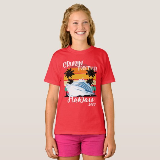 Caribbean Cruise 2023 Familie Vrienden Groepsreize T-shirt (Voorkant volledig)