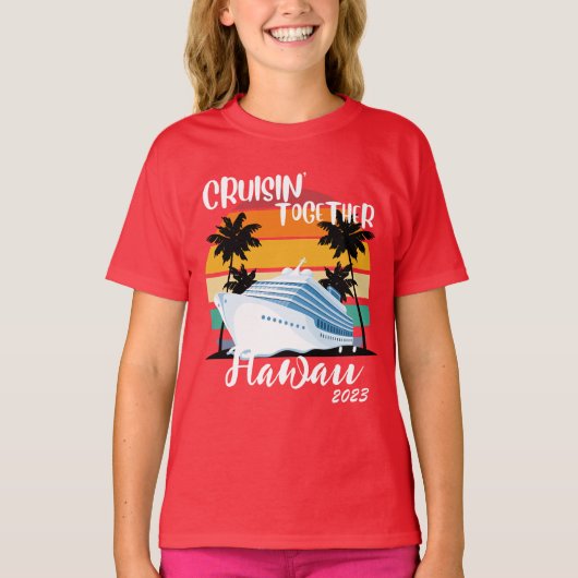 Caribbean Cruise 2023 Familie Vrienden Groepsreize T-shirt (Voorkant)