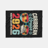 Caribbean Cruise 2026 Vacation Trip Matching Famil Fleece Deken (Voorkant (Horizontaal))