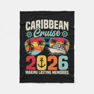 Caribbean Cruise 2026 Vacation Trip Matching Famil Fleece Deken