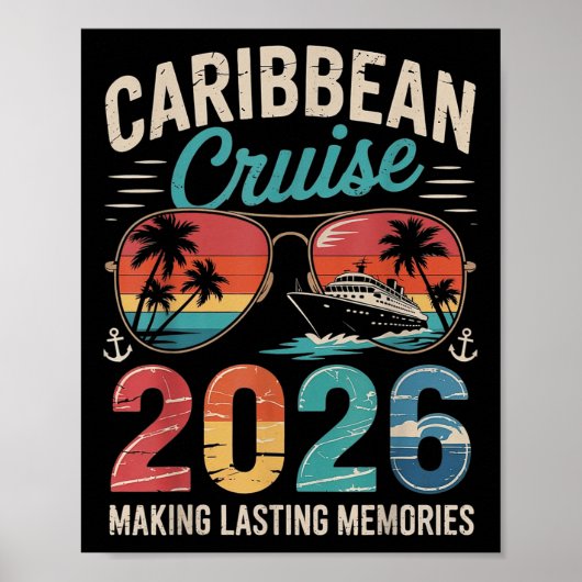 Caribbean Cruise 2026 Vakantie reis bij familie Poster (Voorkant)