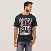 Caribbean Cruise Besties Matching Cruise Ship Vaca T-shirt (Voorkant volledig)