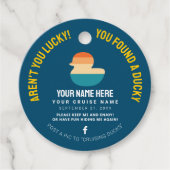 Caribbean Cruise Duck Bedankjes Labels (Voorkant)