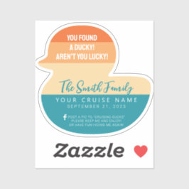 Caribbean Cruise Duck Sticker