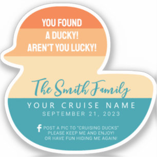 Caribbean Cruise Duck Sticker