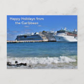 Caribbean Cruise Vakantie Groet Feestdagenkaart (Voorkant)