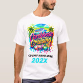 Caribbean Cruise vakantie Shirt gepersonaliseerd (Voorkant)