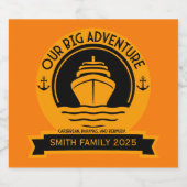 Caribbean Cruise Vakantie Sparkling Wijnetiket (Enkel label)