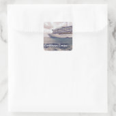 Caribbean Cruise - Vierkante Stickers, glanzend Sticker (Tas)