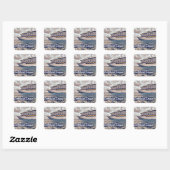 Caribbean Cruise - Vierkante Stickers, glanzend Sticker (Vel)