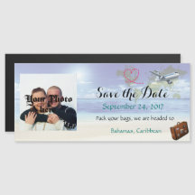 Caribbean Destination Wedding Save the Date Magnet