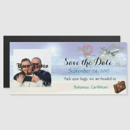Caribbean Destination Wedding Save the Date Magnet Magnetische Uitnodiging