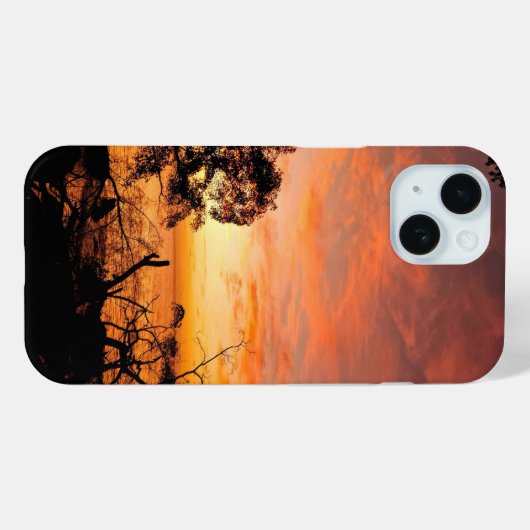 Caribbean Dusk Glow Tropical Sunset iPhone Case (Achterkant (horizontaal))