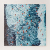 Caribbean Flamingo's: Natuur's vluchtscène Legpuzzel (Horizontaal)