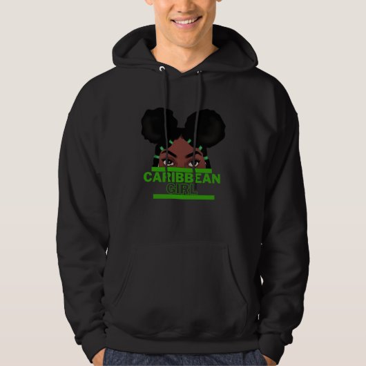 Caribbean Girl  Island Pride Proud Caribbean Hoodie (Voorkant)