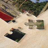 CARIBBEAN, Grenada, St. George, Boats on palm Legpuzzel (Zijkant)