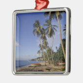 CARIBBEAN, Grenada, St. George, Boats on palm Metalen Ornament (Links)