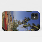 CARIBBEAN, Grenada, St. George, Boten op palm Case-Mate iPhone Case (Achterkant (horizontaal))