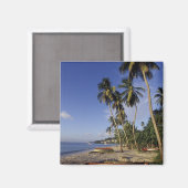 CARIBBEAN, Grenada, St. George, Boten op palm Magneet (Voorkant / Achterkant)
