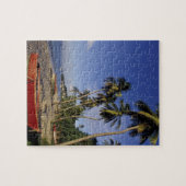 CARIBBEAN, Grenada, St. George, Boten op palmen Legpuzzel (Horizontaal)