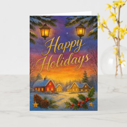 'Caribbean Holidays' Folded Greeting Card Kaart (Gele Bloem)