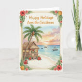 'Caribbean Holidays' Folded Greeting Card Kaart (Voorkant)