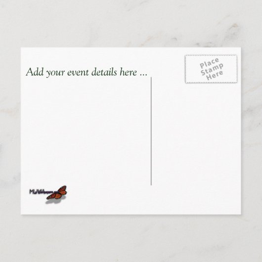 Caribbean Horizon Save the Date Briefkaart (Achterkant)